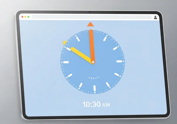 Interactive online analog clock tool